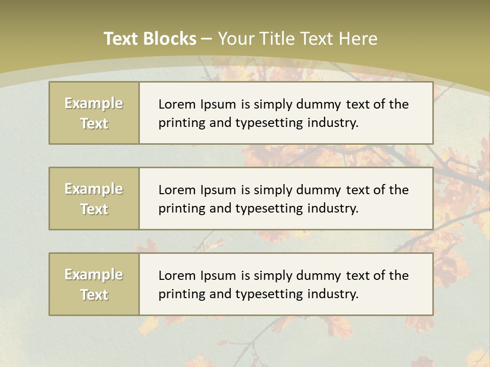 Outdoors Gold Vignette PowerPoint Template