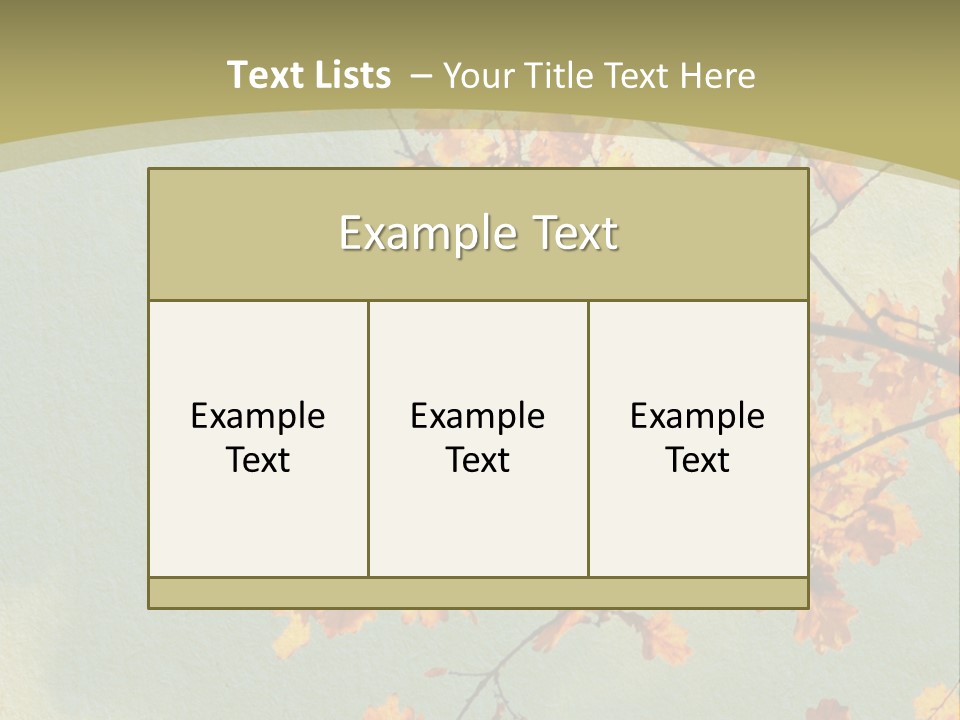 Outdoors Gold Vignette PowerPoint Template