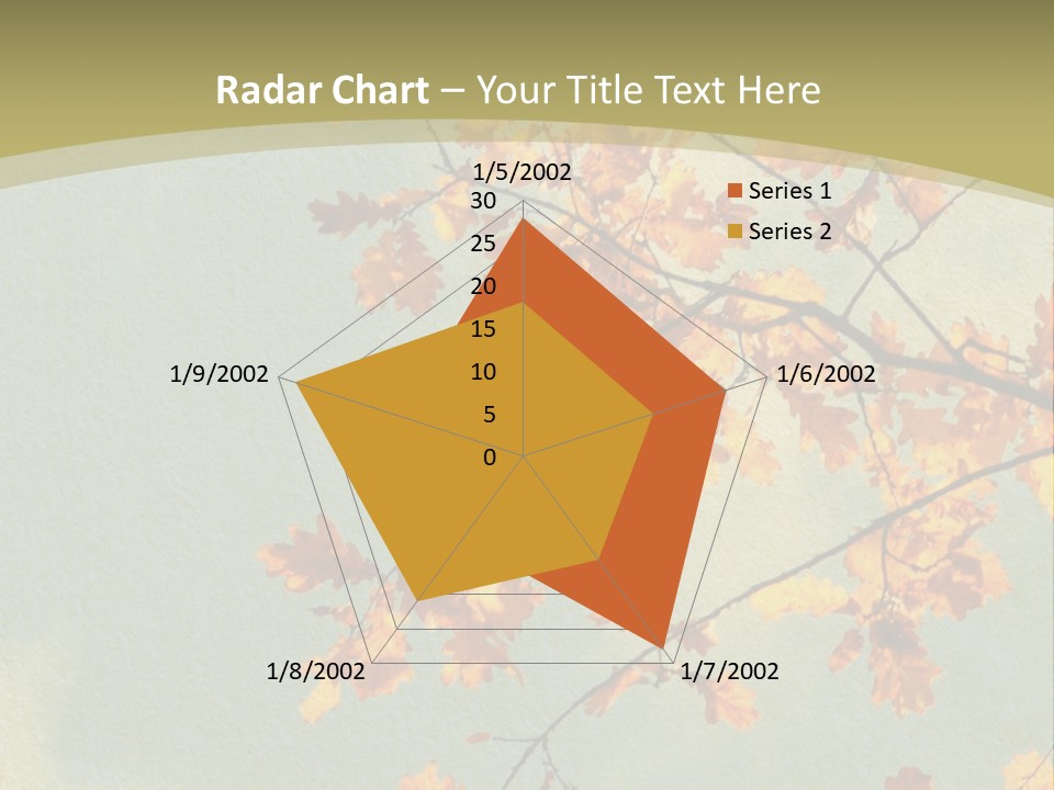 Outdoors Gold Vignette PowerPoint Template