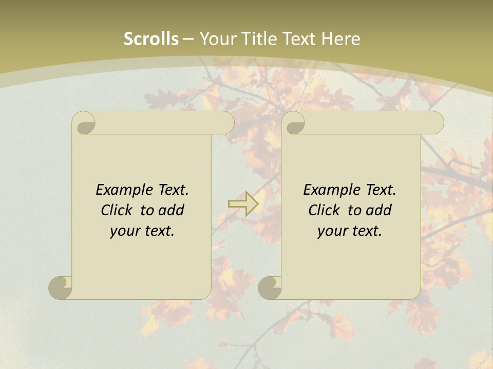 Outdoors Gold Vignette PowerPoint Template
