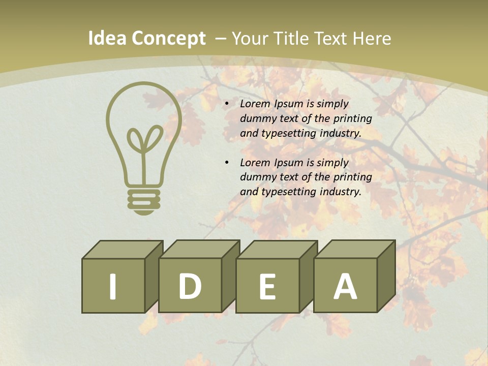 Outdoors Gold Vignette PowerPoint Template