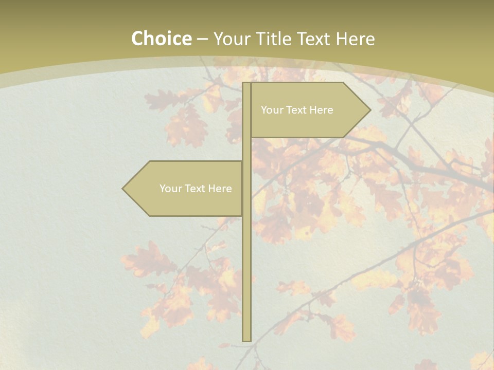 Outdoors Gold Vignette PowerPoint Template