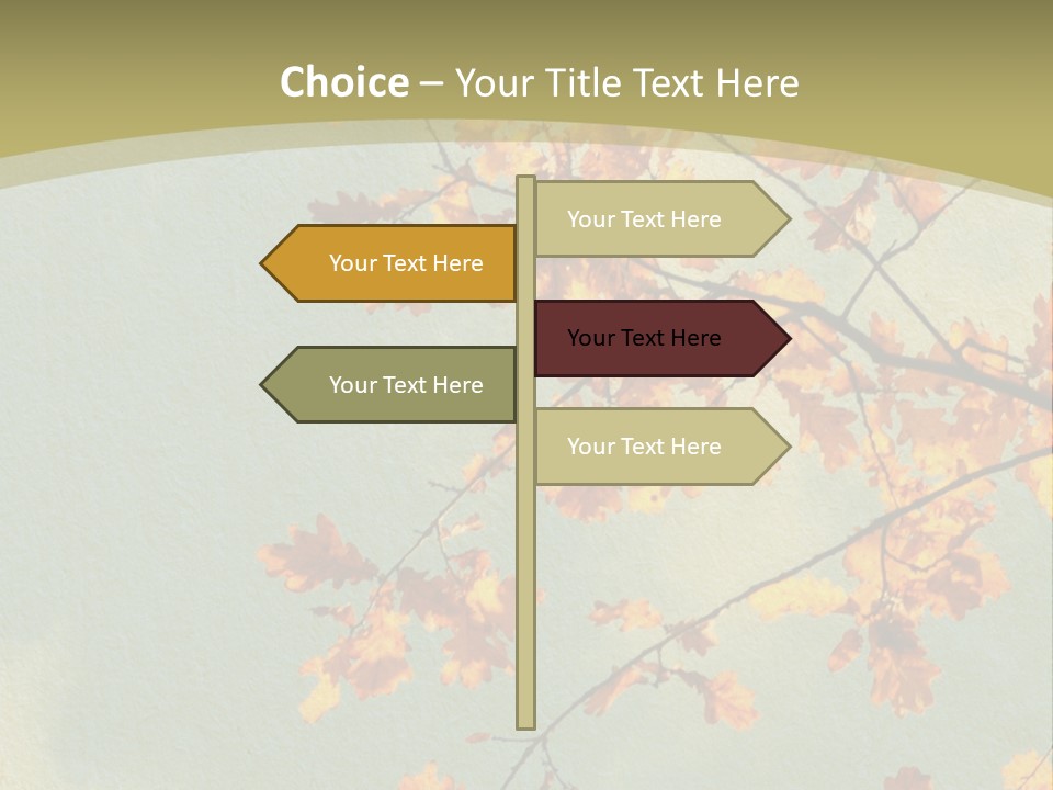 Outdoors Gold Vignette PowerPoint Template