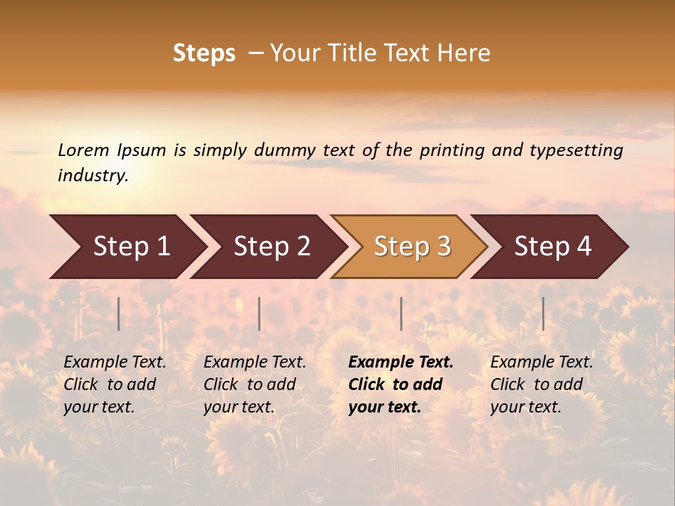 Flower Fiery Vibrant PowerPoint Template