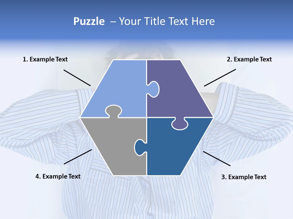 A Man Covering His Eyes While Laying In Bed PowerPoint Template