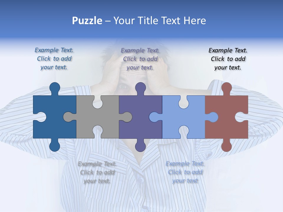 A Man Covering His Eyes While Laying In Bed PowerPoint Template