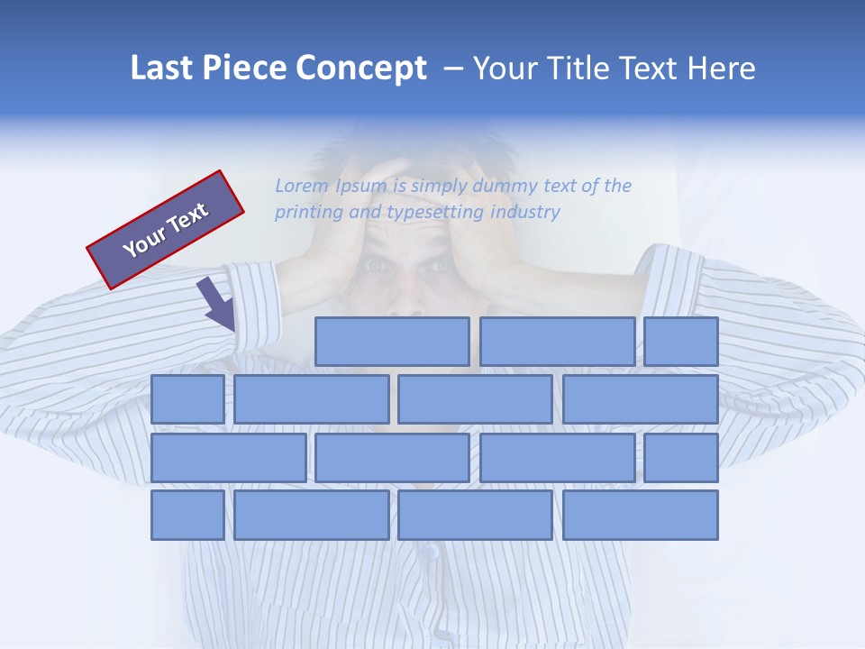 A Man Covering His Eyes While Laying In Bed PowerPoint Template