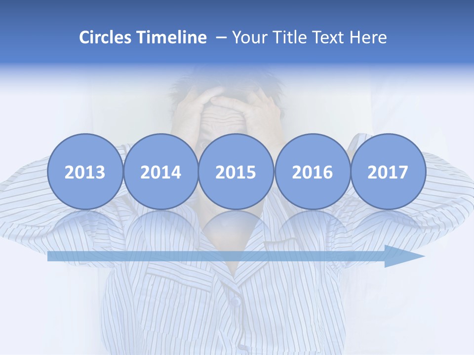 A Man Covering His Eyes While Laying In Bed PowerPoint Template