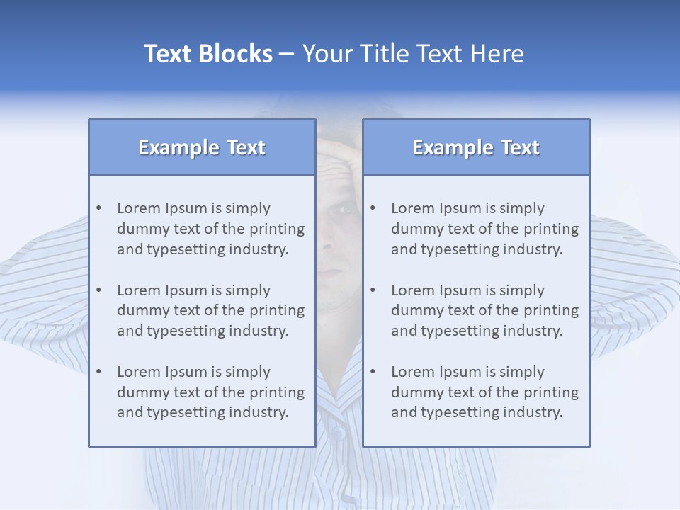 A Man Covering His Eyes While Laying In Bed PowerPoint Template