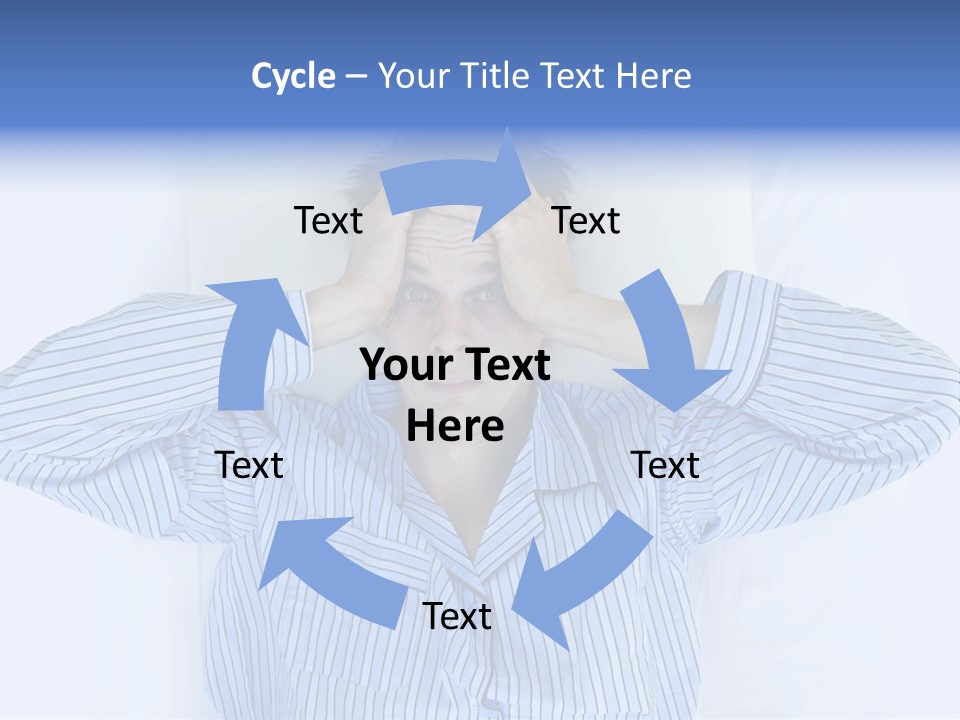 A Man Covering His Eyes While Laying In Bed PowerPoint Template