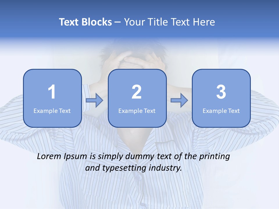 A Man Covering His Eyes While Laying In Bed PowerPoint Template