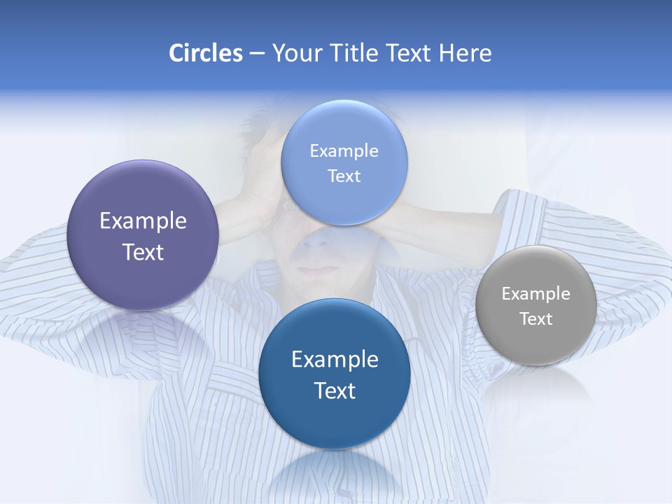 A Man Covering His Eyes While Laying In Bed PowerPoint Template