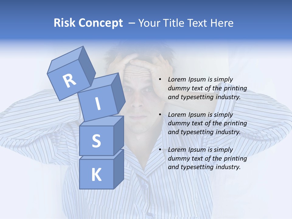 A Man Covering His Eyes While Laying In Bed PowerPoint Template