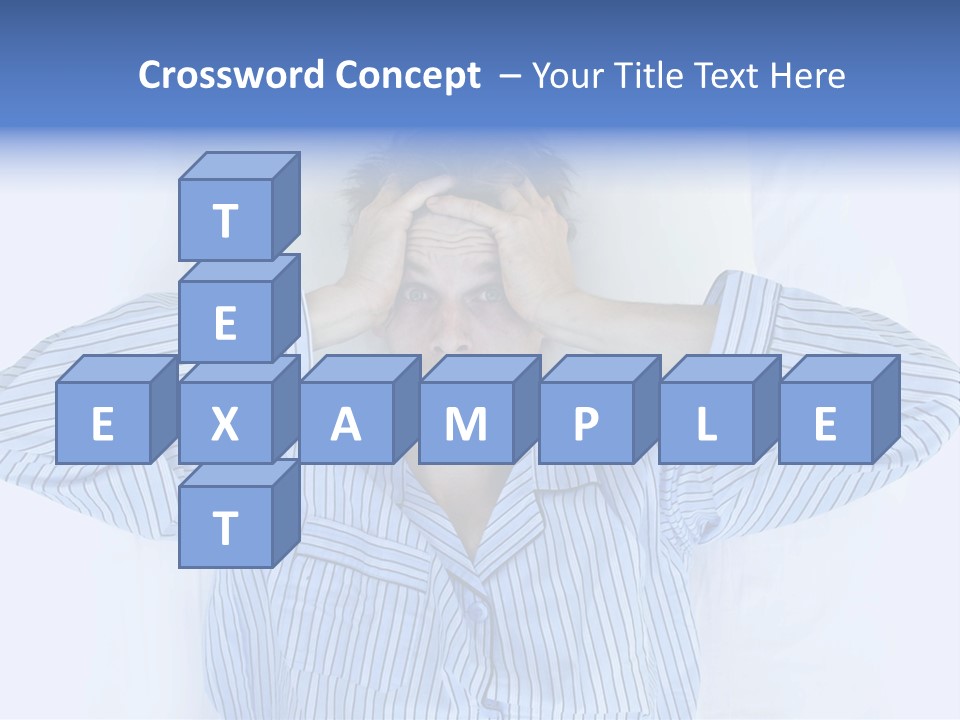 A Man Covering His Eyes While Laying In Bed PowerPoint Template