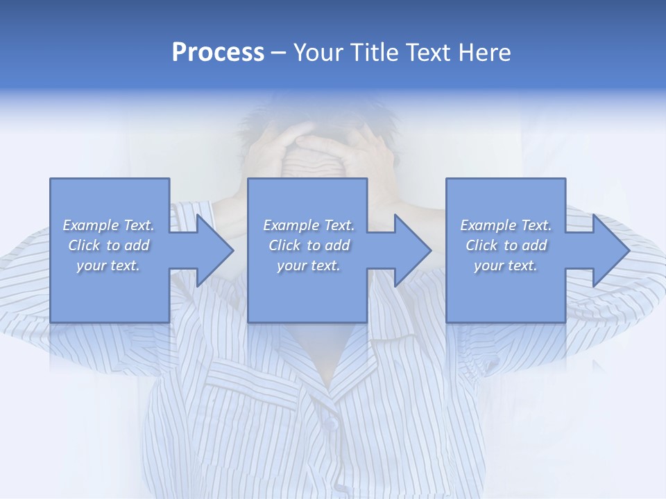 A Man Covering His Eyes While Laying In Bed PowerPoint Template