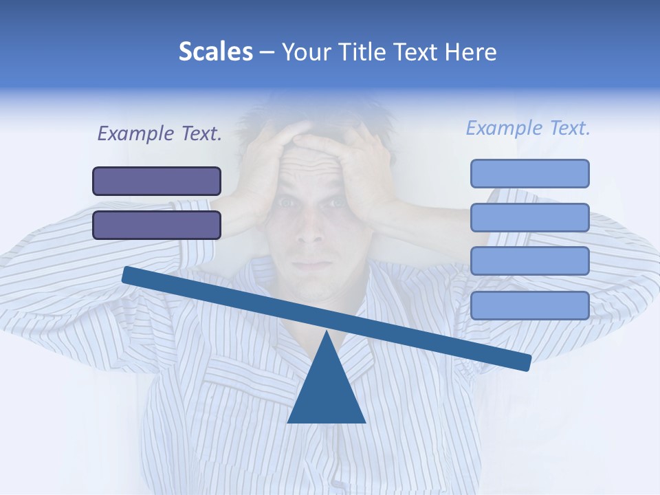 A Man Covering His Eyes While Laying In Bed PowerPoint Template