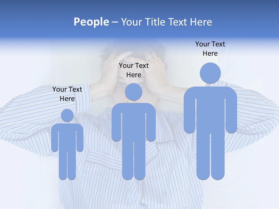 A Man Covering His Eyes While Laying In Bed PowerPoint Template