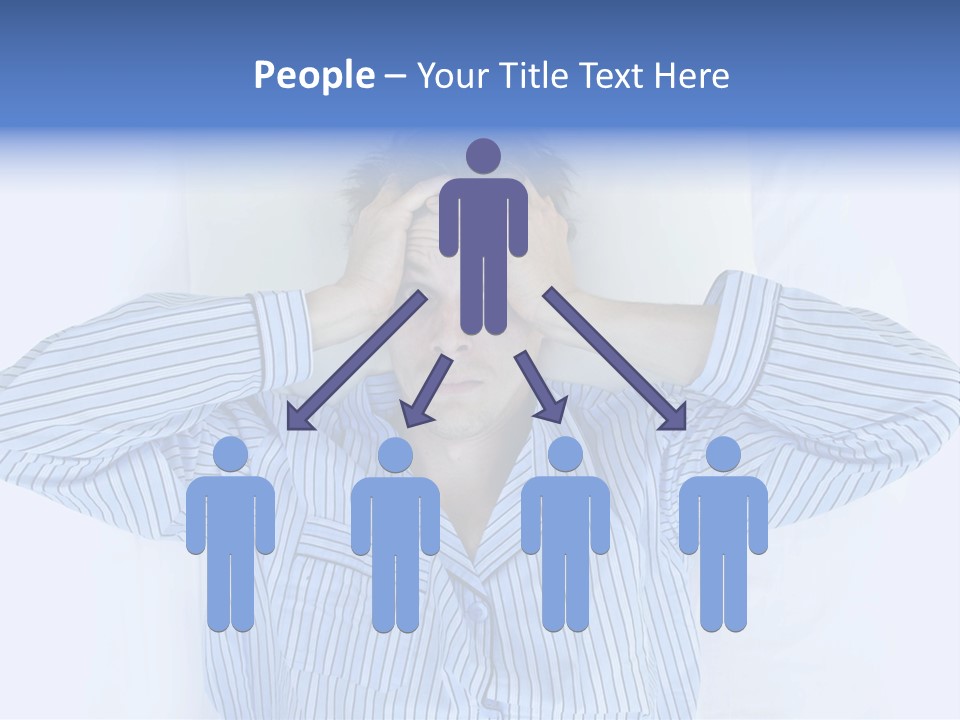 A Man Covering His Eyes While Laying In Bed PowerPoint Template