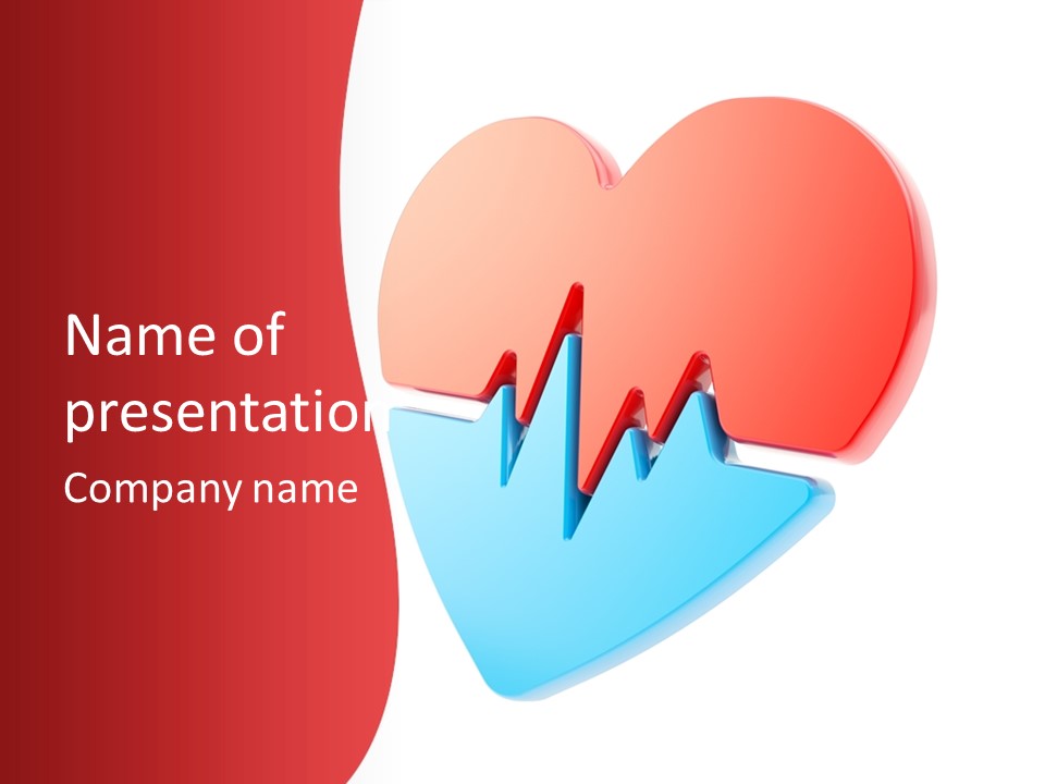 Romance Healthcare Red PowerPoint Template