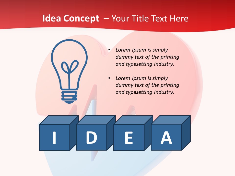 Romance Healthcare Red PowerPoint Template