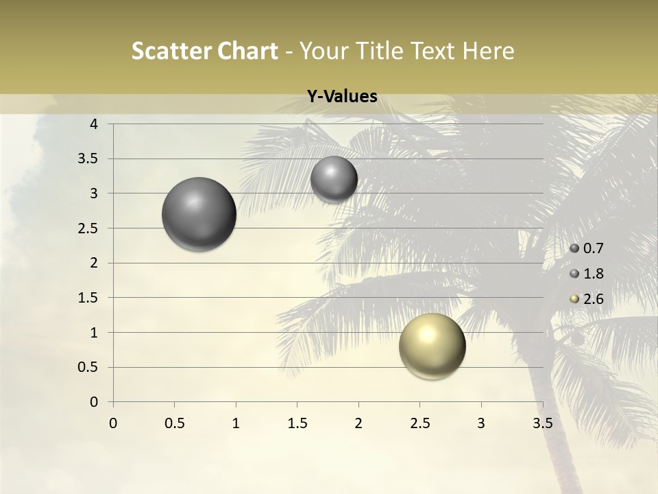 A Palm Tree On A Sandy Beach With The Ocean In The Background PowerPoint Template