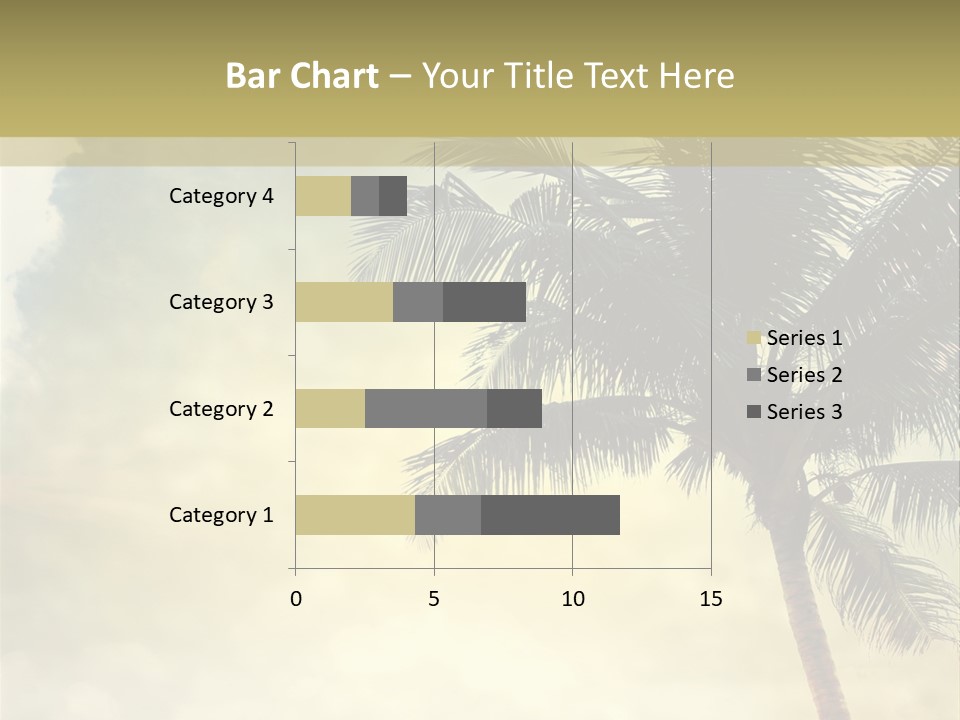 A Palm Tree On A Sandy Beach With The Ocean In The Background PowerPoint Template