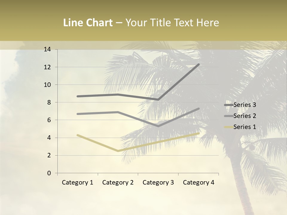A Palm Tree On A Sandy Beach With The Ocean In The Background PowerPoint Template