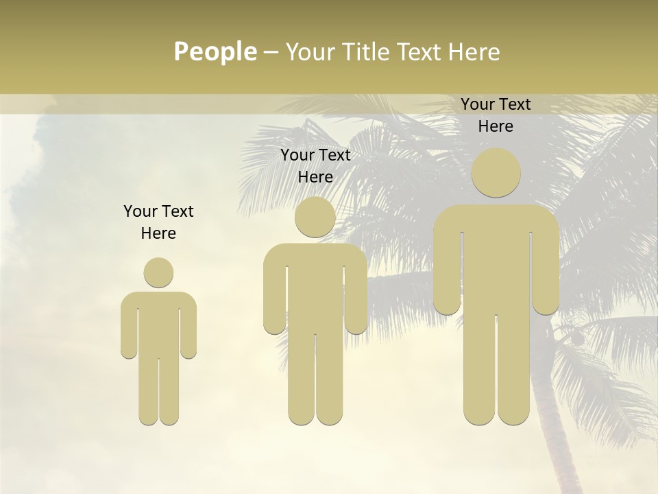 A Palm Tree On A Sandy Beach With The Ocean In The Background PowerPoint Template