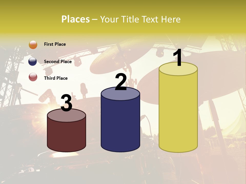 Backlit Guitar Live PowerPoint Template