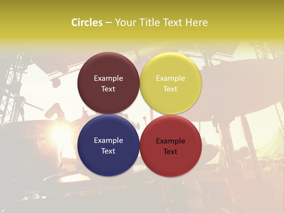 Backlit Guitar Live PowerPoint Template
