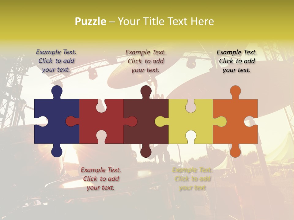 Backlit Guitar Live PowerPoint Template