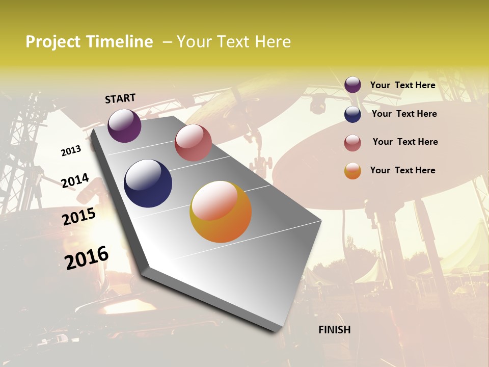 Backlit Guitar Live PowerPoint Template