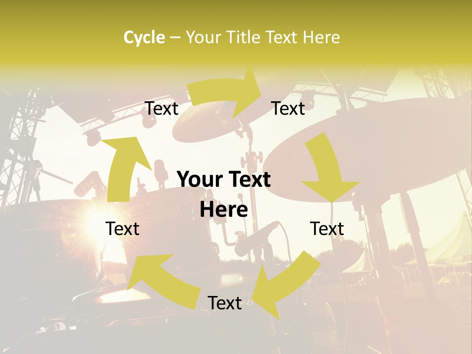 Backlit Guitar Live PowerPoint Template