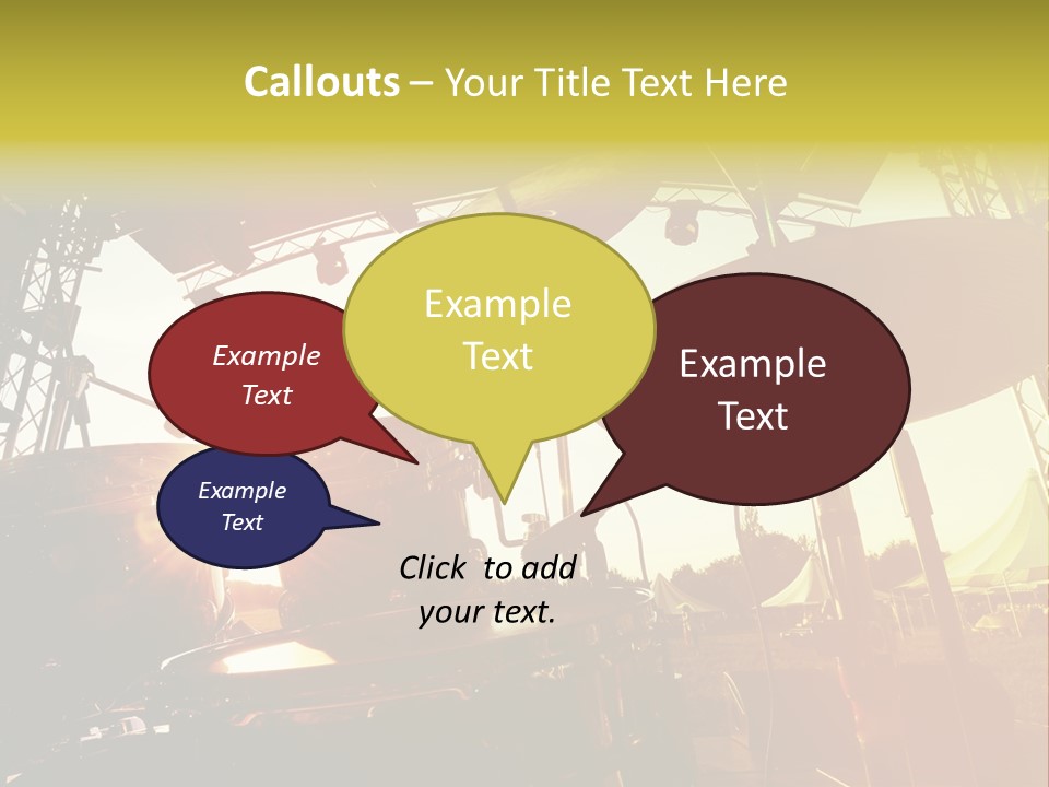 Backlit Guitar Live PowerPoint Template