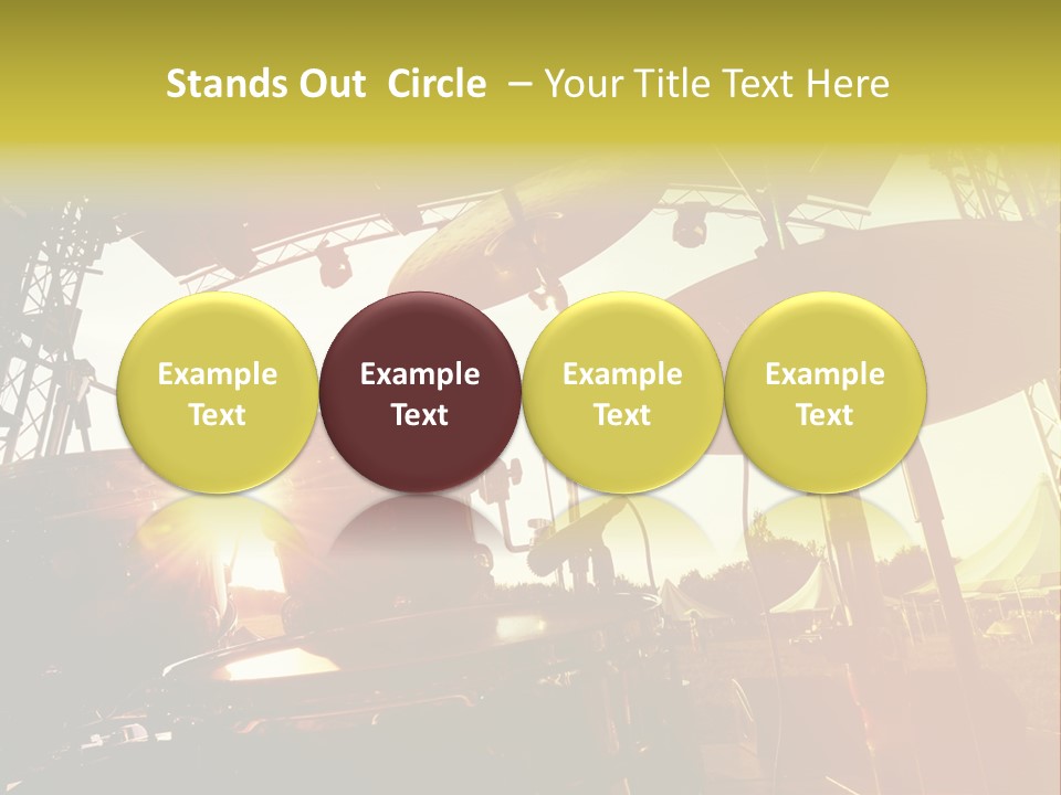 Backlit Guitar Live PowerPoint Template