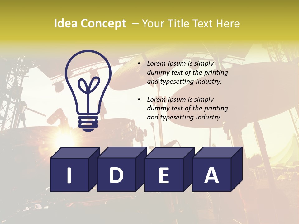 Backlit Guitar Live PowerPoint Template