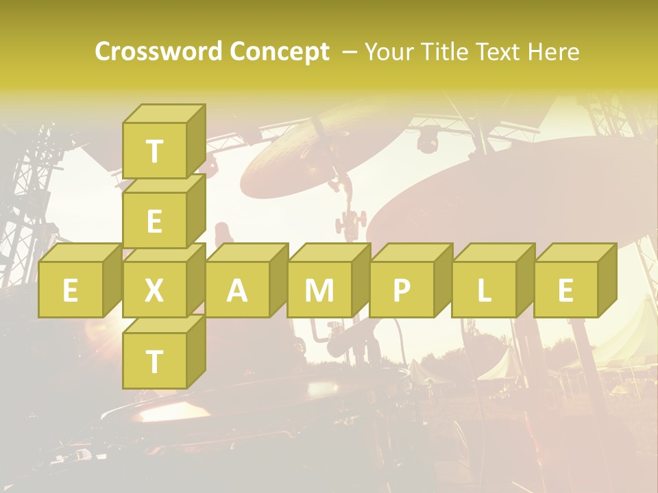 Backlit Guitar Live PowerPoint Template