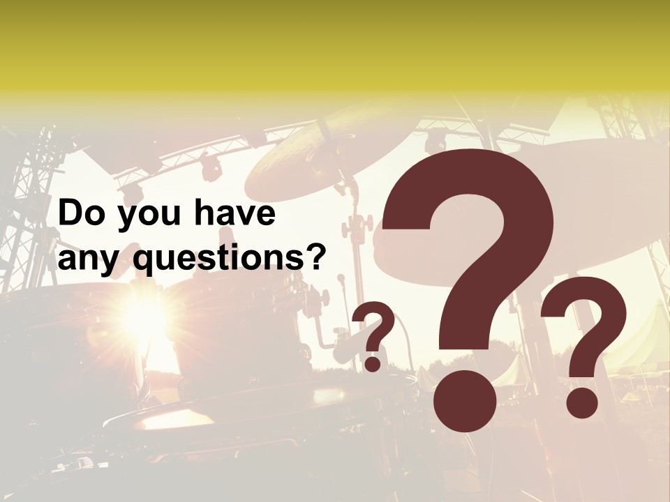 Backlit Guitar Live PowerPoint Template