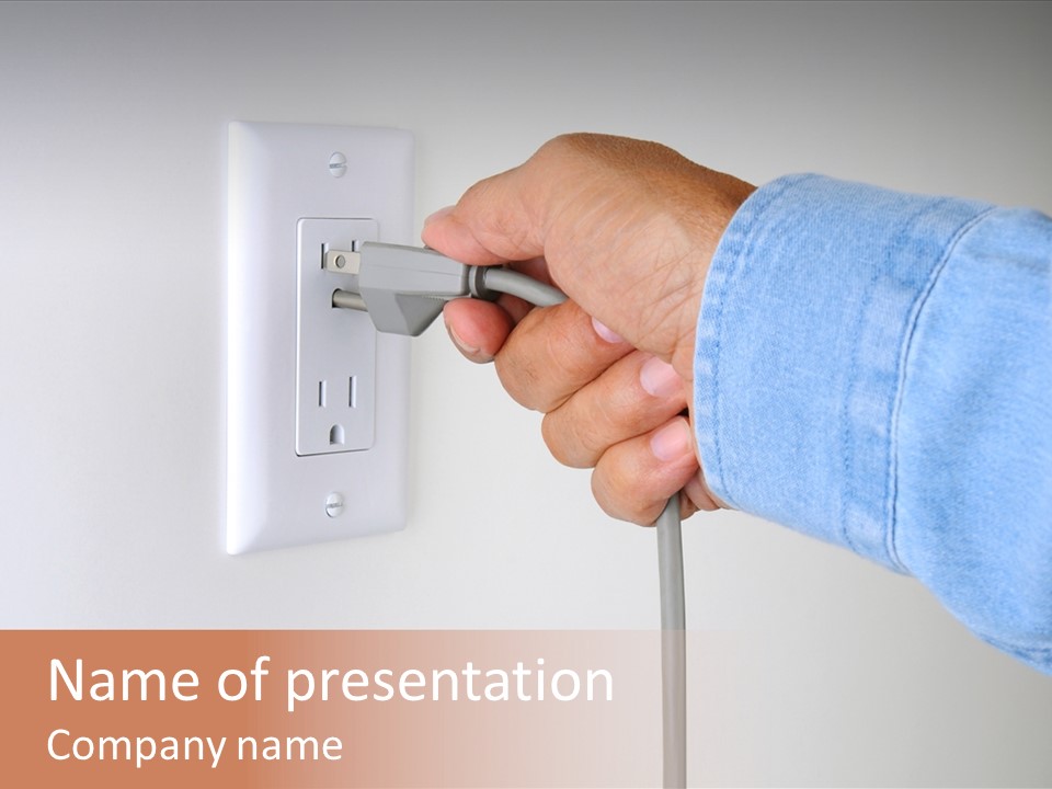 Watts Electricity Socket PowerPoint Template