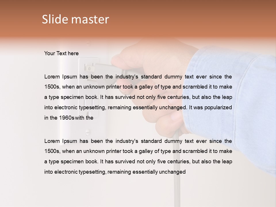 Watts Electricity Socket PowerPoint Template