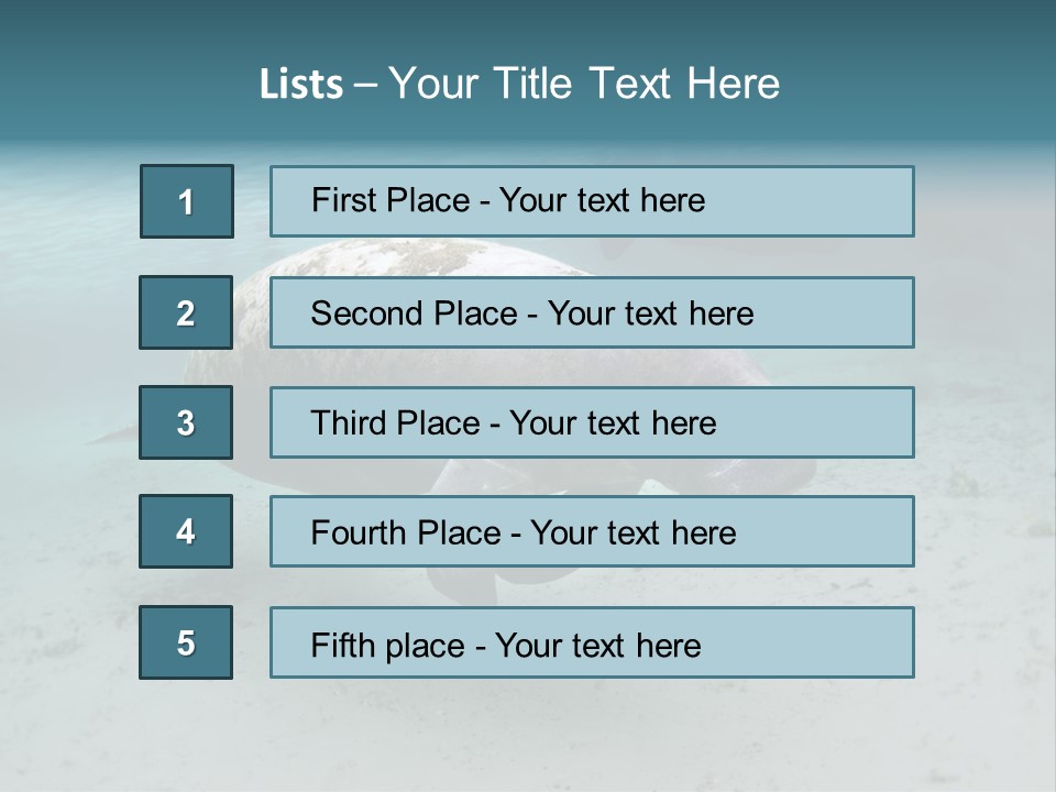 Tropical Bottom Crystal PowerPoint Template