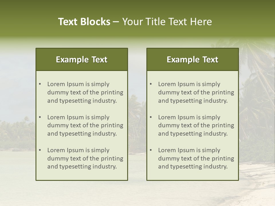 Atoll Palm Pacific PowerPoint Template