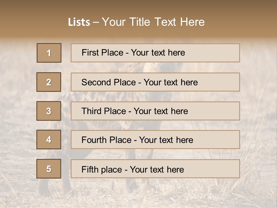 Zambia Predator Nationalpark PowerPoint Template