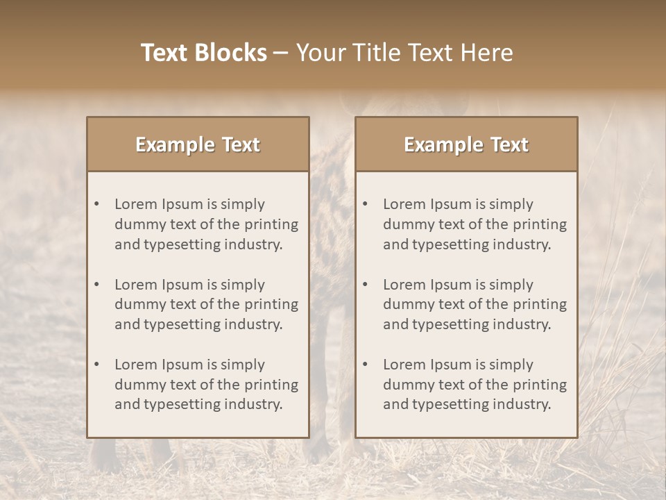 Zambia Predator Nationalpark PowerPoint Template