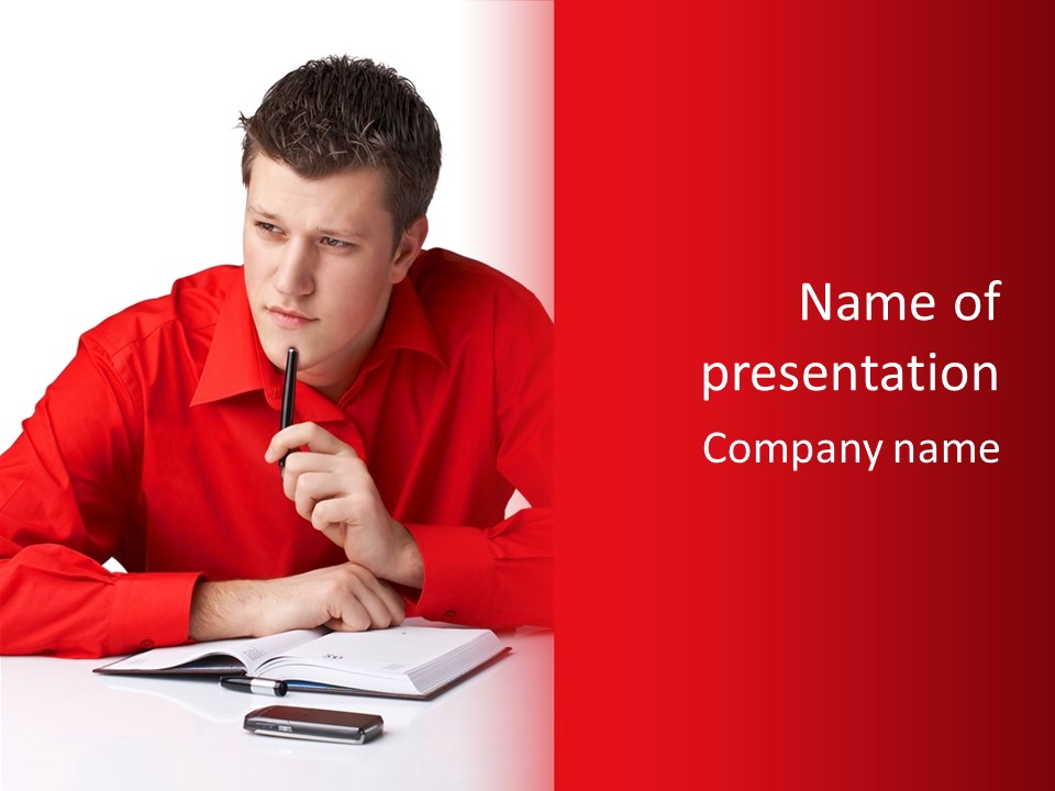 Modern Person Thinking PowerPoint Template