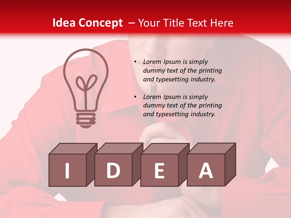 Modern Person Thinking PowerPoint Template