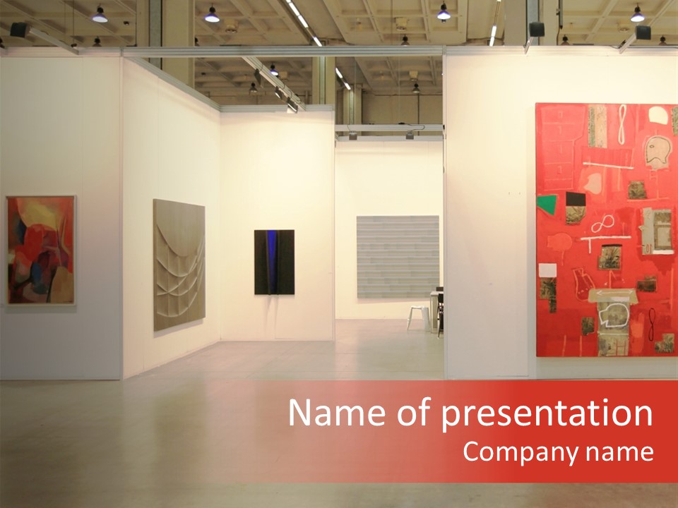 Pictures Gallery Painting Gallery Show Case PowerPoint Template