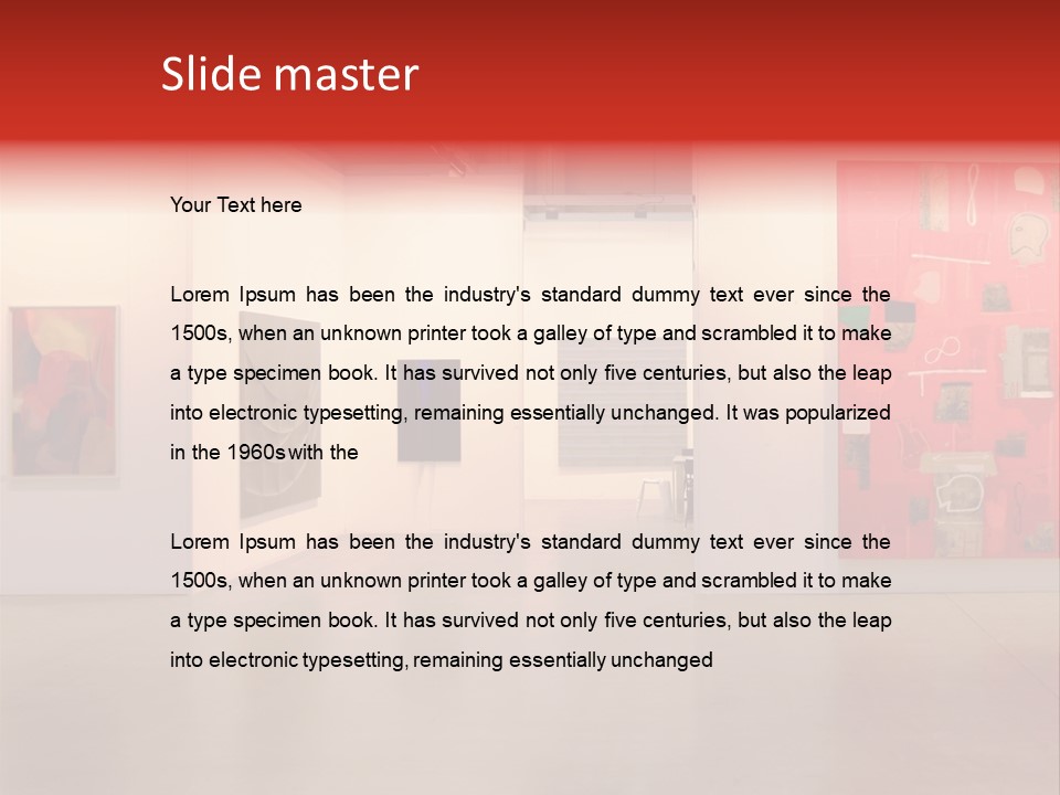 Pictures Gallery Painting Gallery Show Case PowerPoint Template