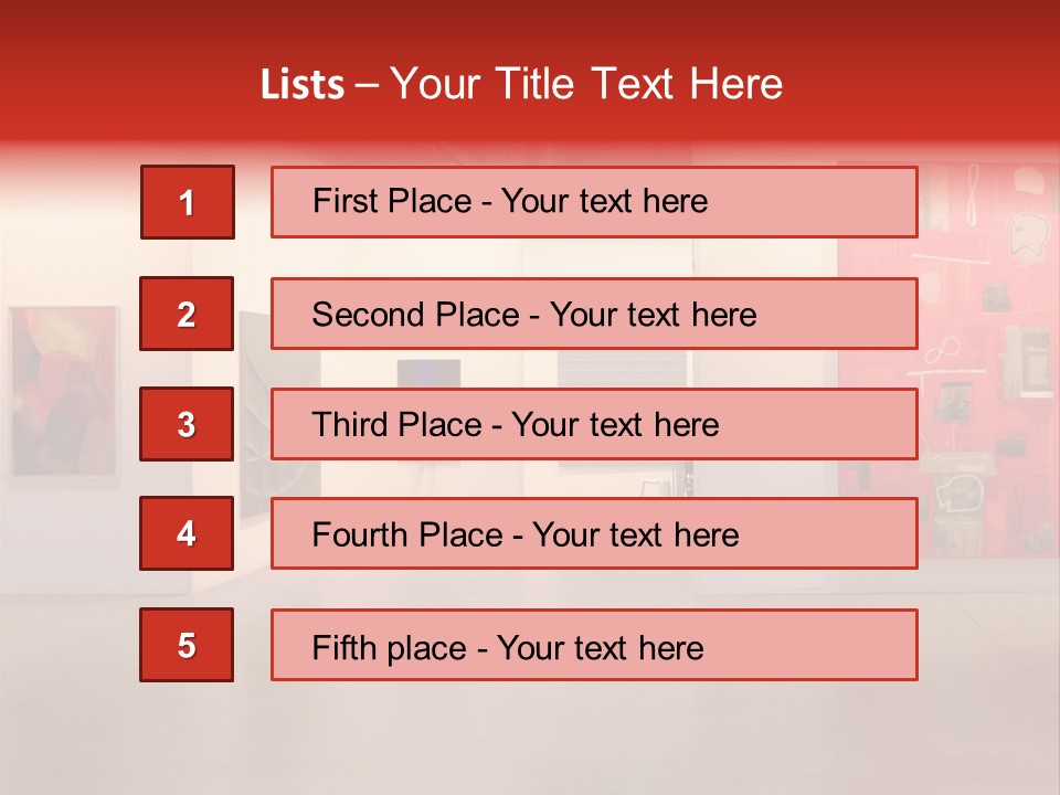 Pictures Gallery Painting Gallery Show Case PowerPoint Template