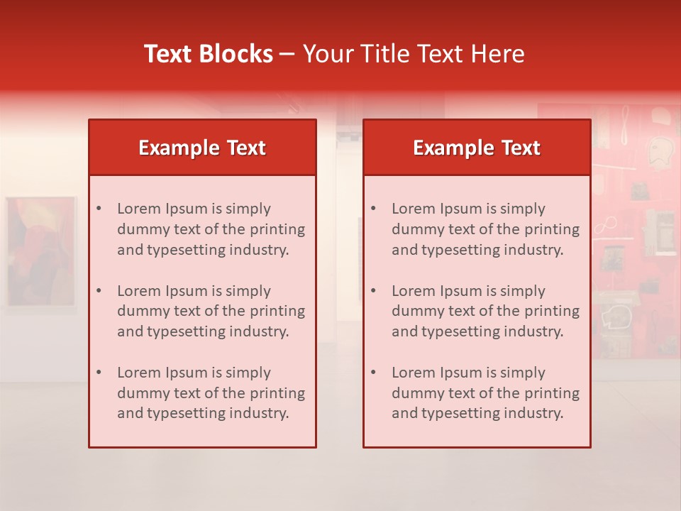 Pictures Gallery Painting Gallery Show Case PowerPoint Template